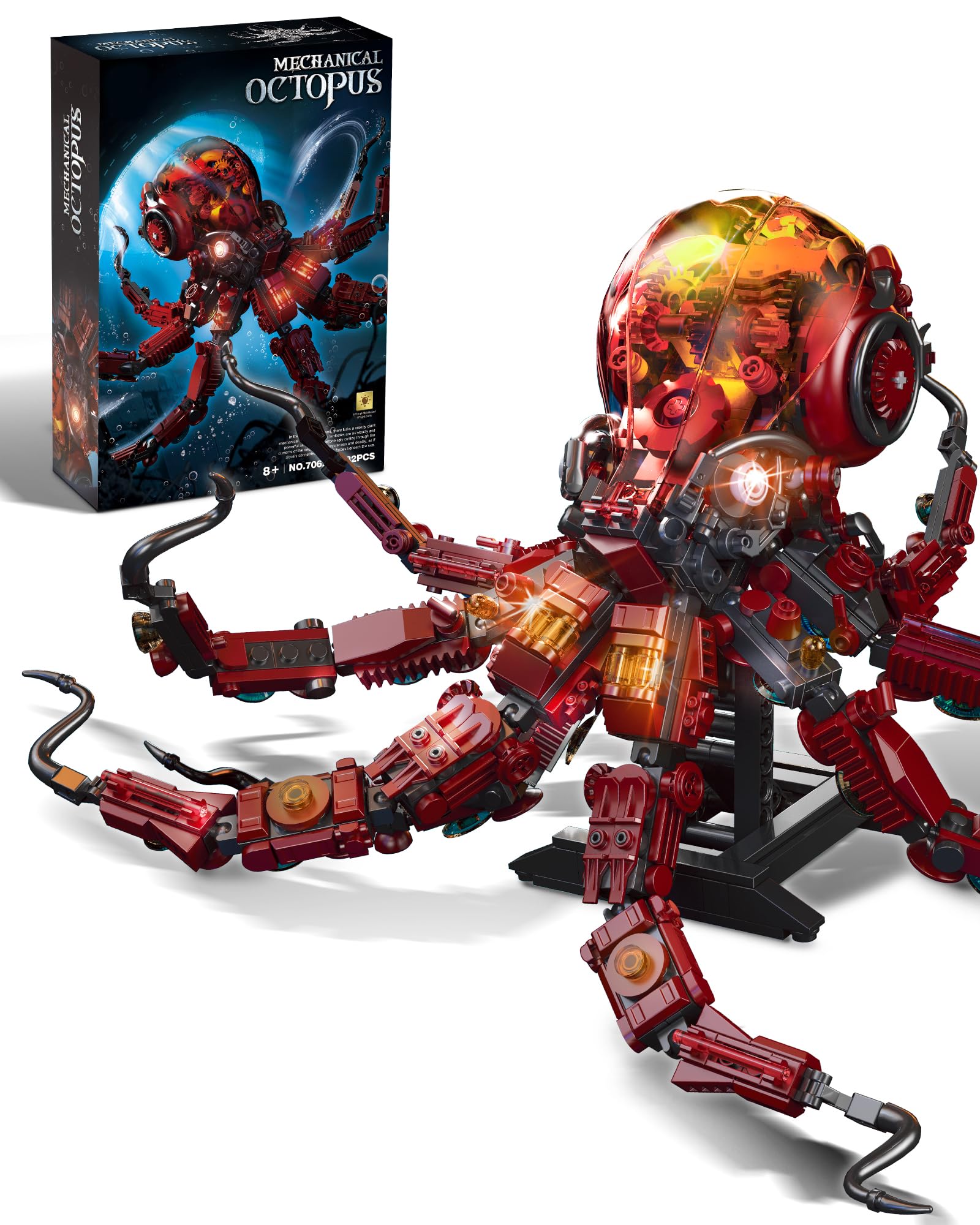 Amazon.com: Mechanical Octopus Building Sets with Light, Ocean